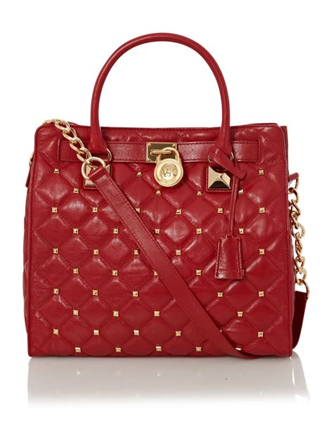 michael kors large tote hamilton|michael kors hamilton studded tote.